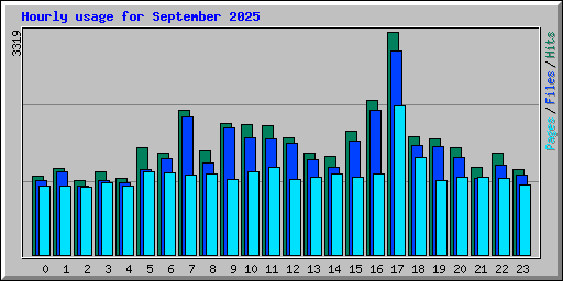 Hourly usage for September 2025