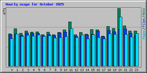 Hourly usage for October 2025