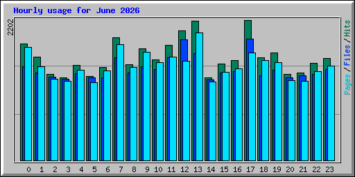 Hourly usage for June 2026